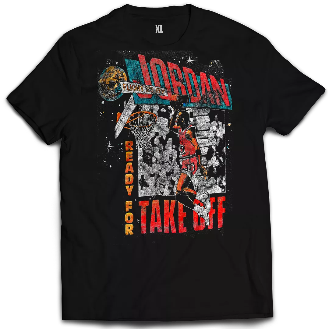 Jordan Ready for Take off Vintage Mint Black Tee