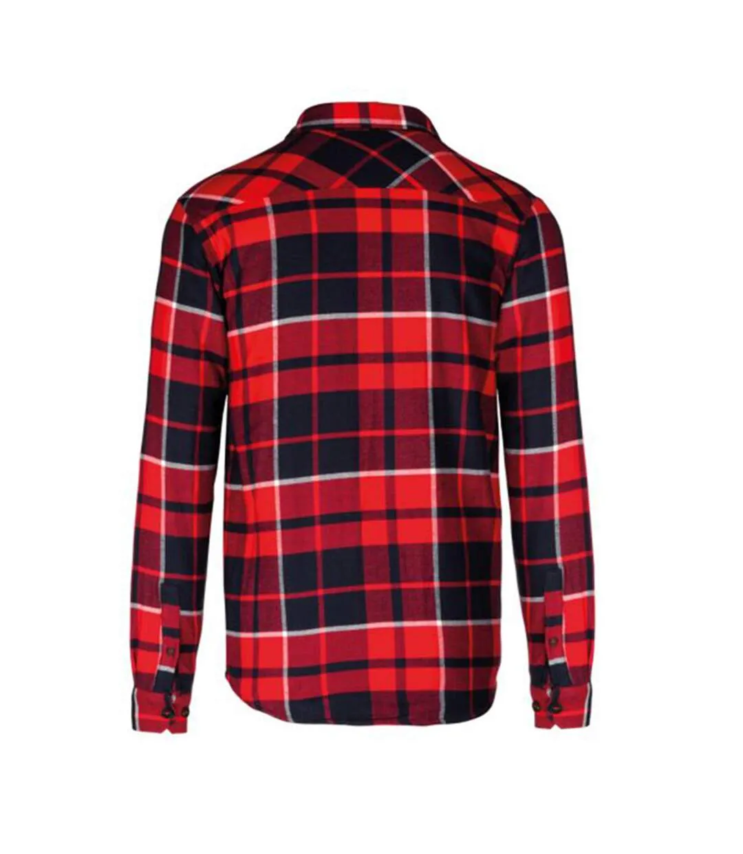 Kariban Mens Sherpa Lined Checked Shirt Jacket (Red/Navy) - UTPC3406