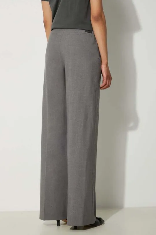 Kenzo wool trousers Cool Wool Wide Pants gray color FE62PA0949RB.97