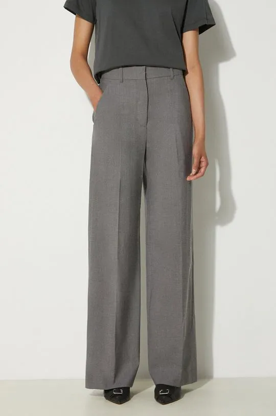 Kenzo wool trousers Cool Wool Wide Pants gray color FE62PA0949RB.97