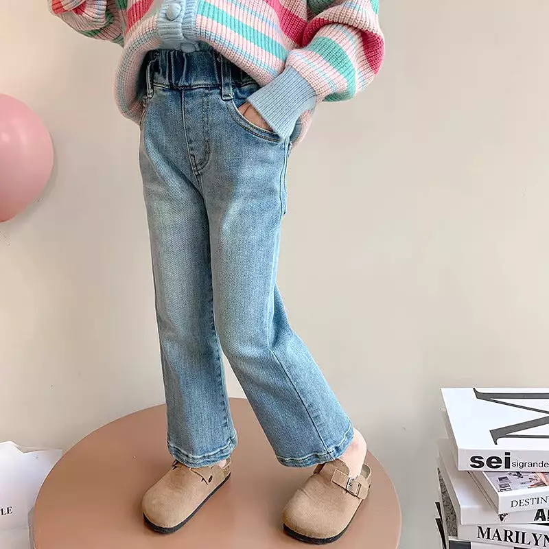 Kid Girls Solid Color Pants Jeans Wholesale 240301151