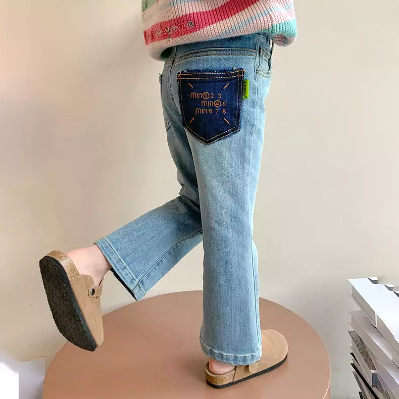 Kid Girls Solid Color Pants Jeans Wholesale 240301151