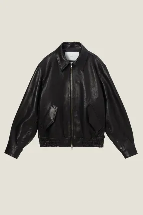 LEATHER BOMBER JACKET