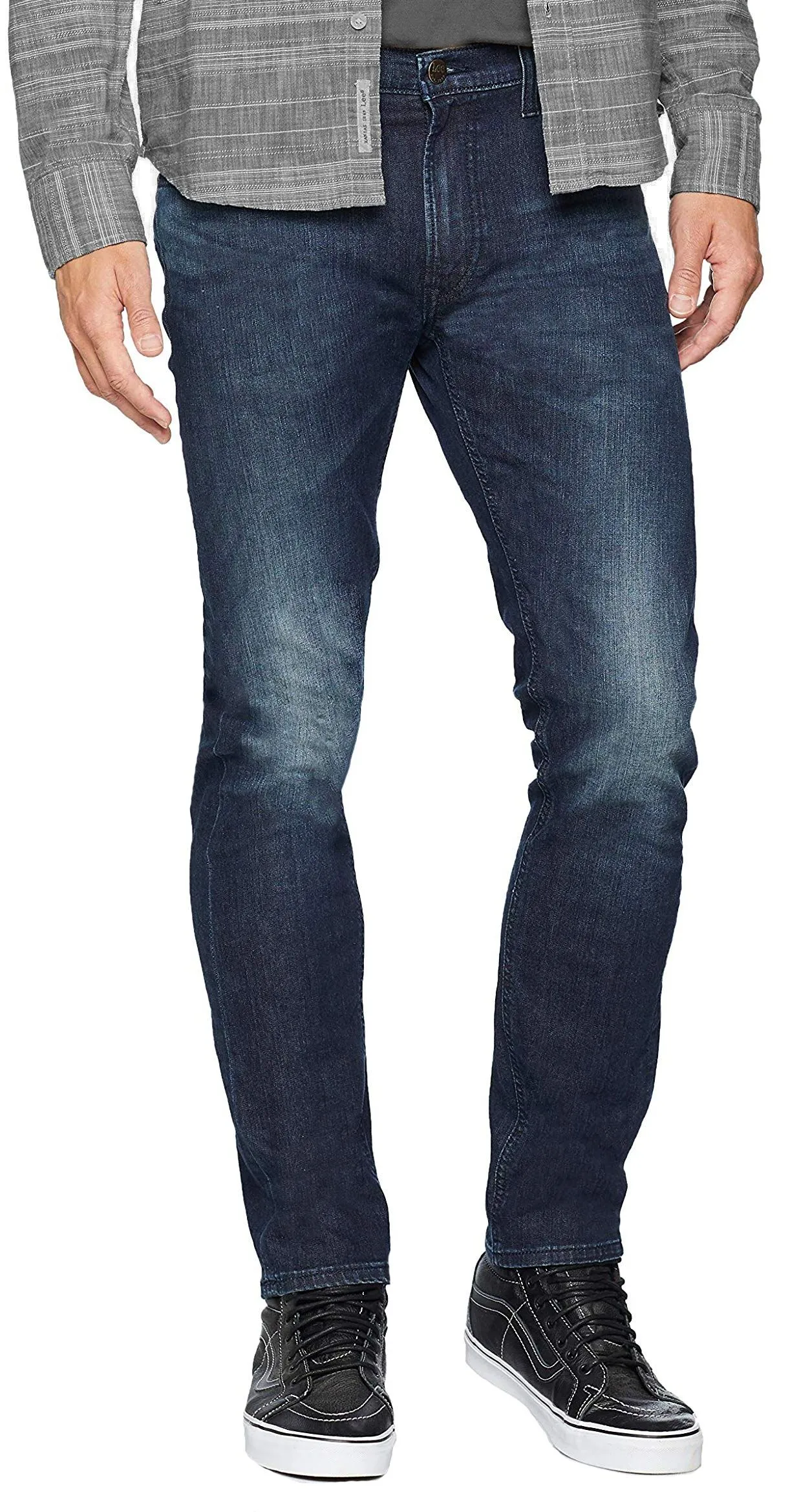 Lee Daren Zip Regular Straight Denim Jeans Bolt Blue