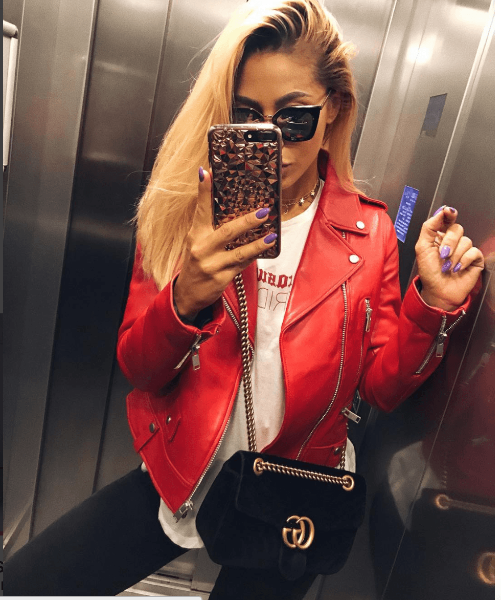 Leyla Red Leather Jacket