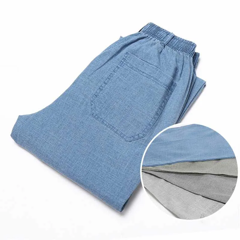 Linen solid color casual pants