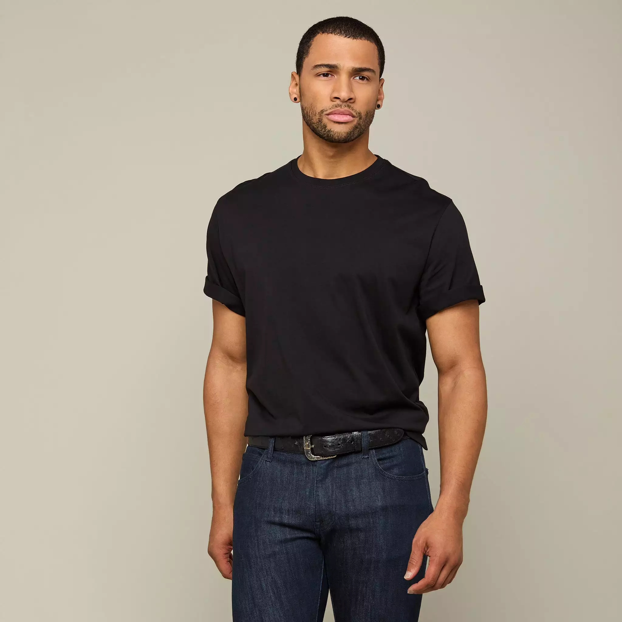 Lucchese Pima Cotton Tee :: Black