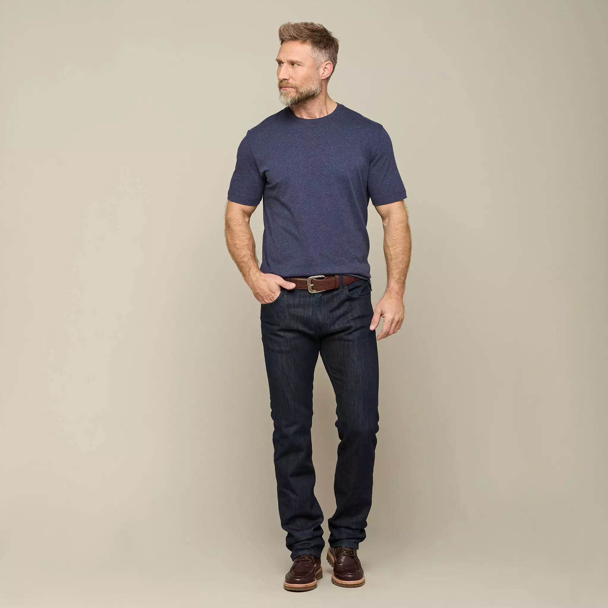 Lucchese Pima Cotton Tee :: Navy