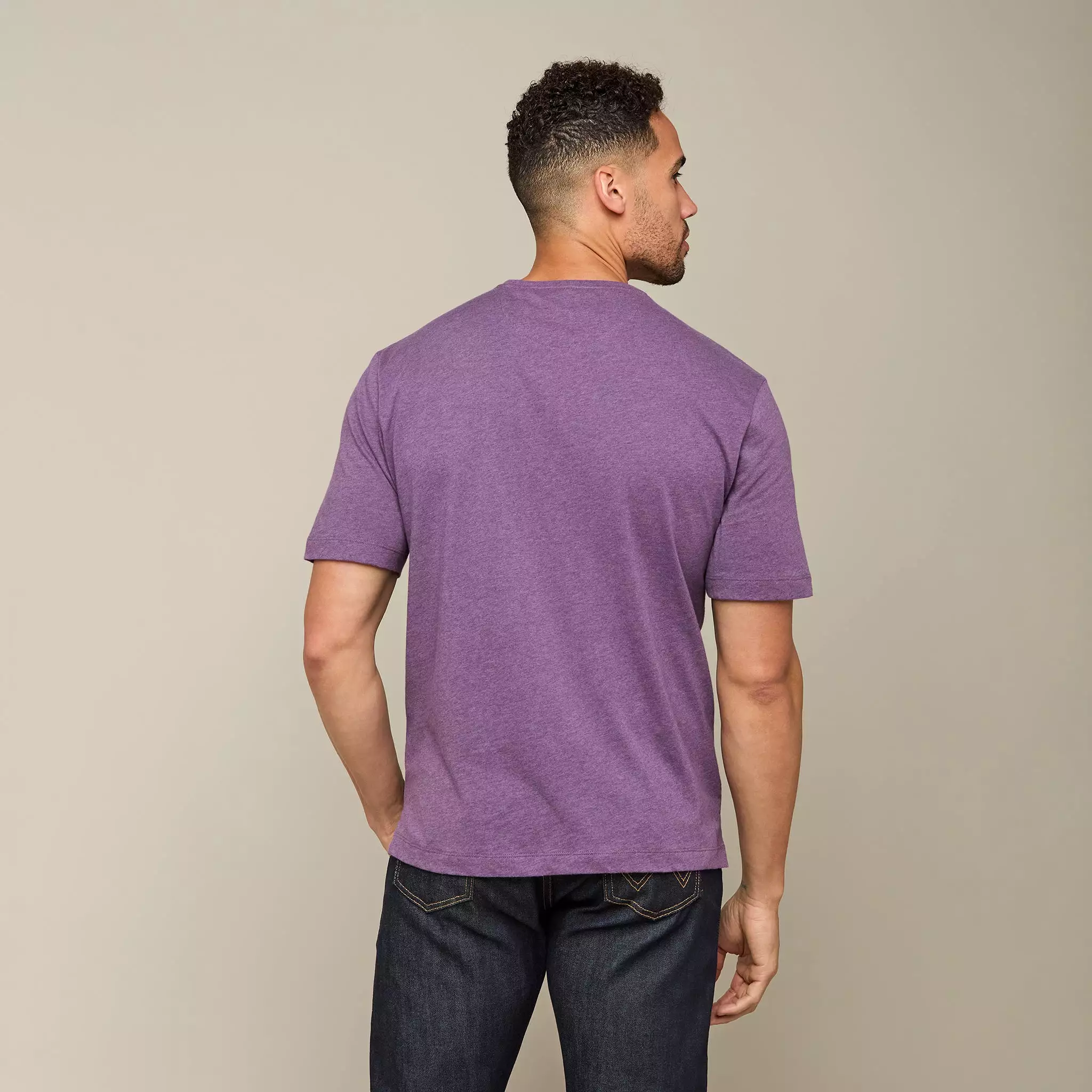 Lucchese Pima Cotton Tee :: Purple Melange