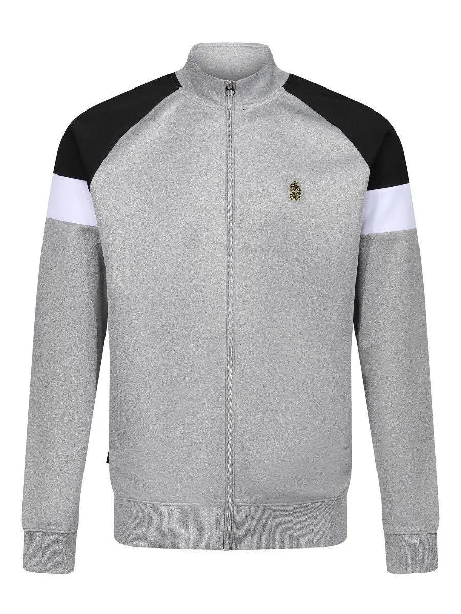 Luke 1977 Sport Kas 3 Zip Track Jacket Light Marl Grey