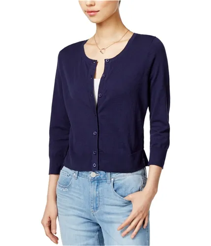 Maison Jules Womens Contrast Back Cardigan Blouse