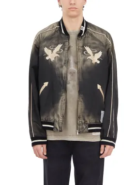 MAISON MIHARA YASUHIRO- Men's Black Bomber Souvenir Jacket for SS24