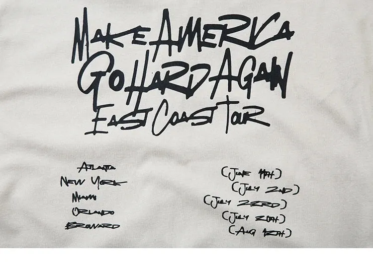 Make America Go Hard Again Graffiti Zipper Hoodie