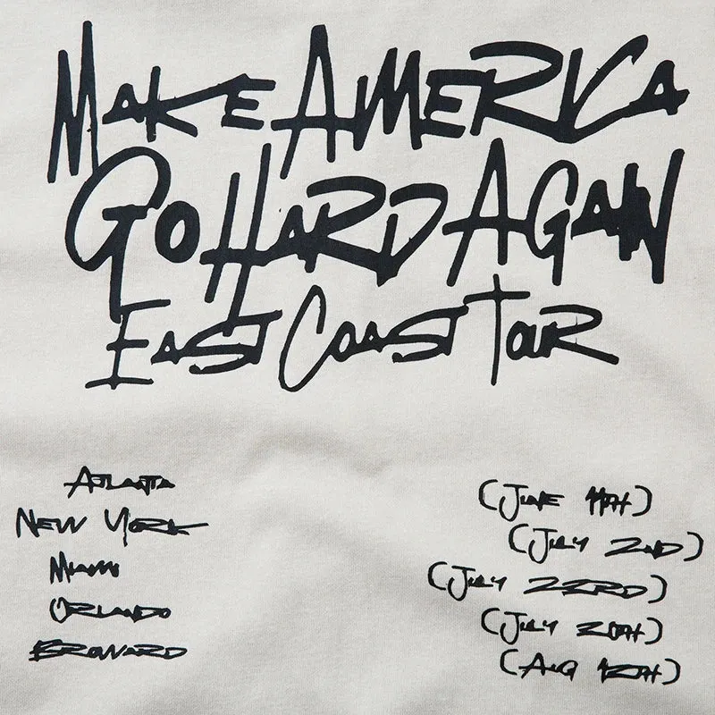 Make America Go Hard Again Graffiti Zipper Hoodie