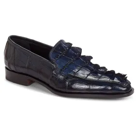 Mauri Orefici Men's Shoes Wonder Blue Exotic Crocodile / Hornback Tail Loafers 4770 (MA4314)