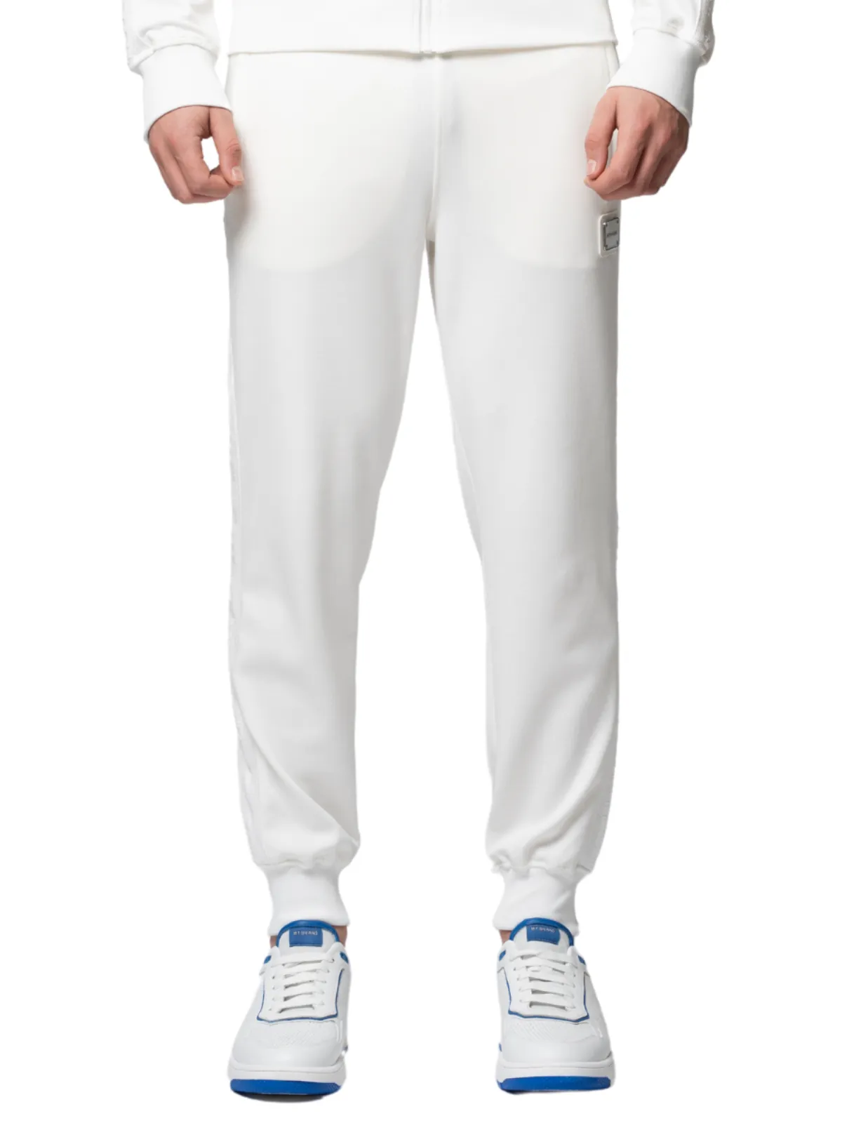 MB ESSENTIAL PIQUE WHITE TRACK PANTS | WHITE