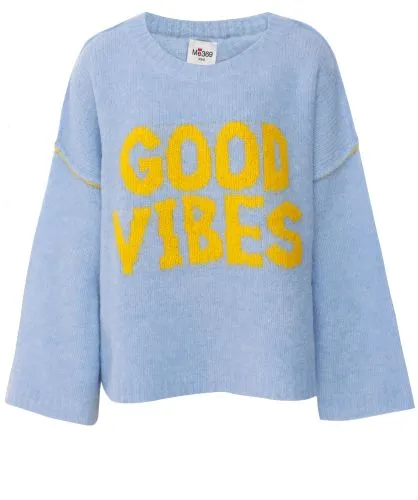 Me369 Blue Laurel Good Vibes Jumper