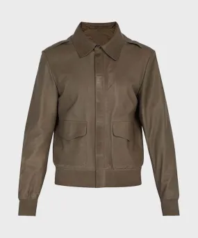 Mens Brown Aviator Bomber Jacket | Bomber Brown Aviator Jacket