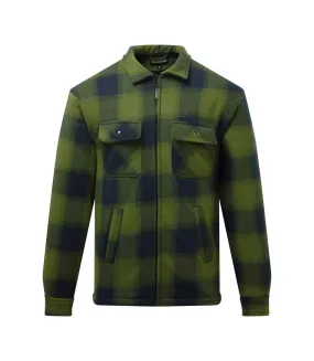 Mens portman checked shirt jacket green Fort