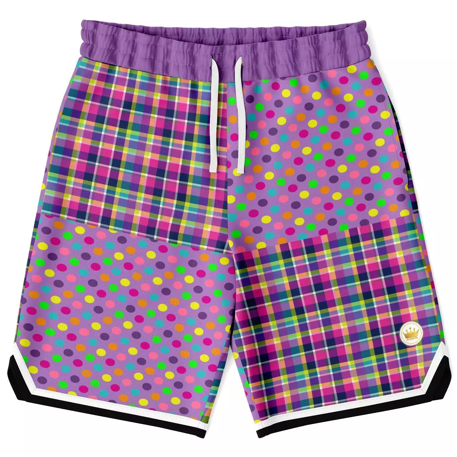 Mercury Retrograde Polka Plaid Basketball Shorts