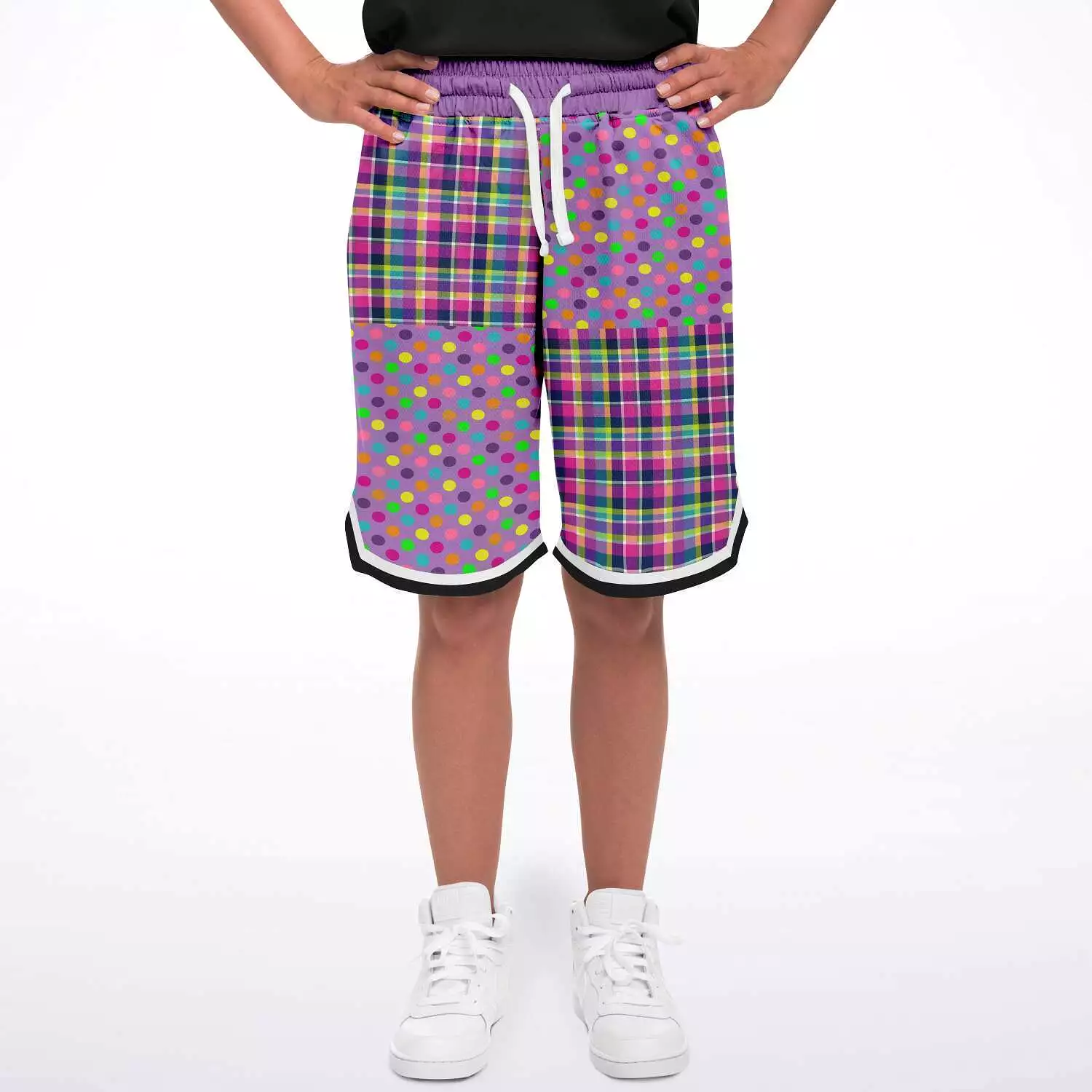 Mercury Retrograde Polka Plaid Basketball Shorts