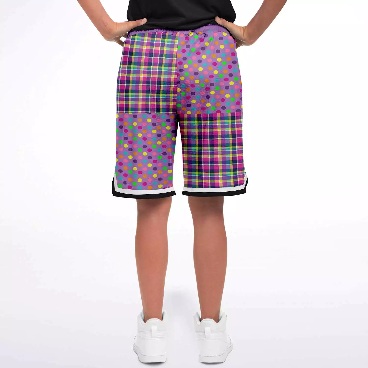 Mercury Retrograde Polka Plaid Basketball Shorts