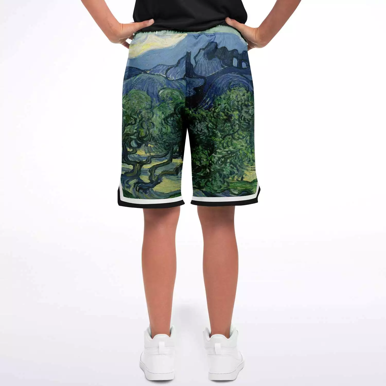 Midnight Moon Unisex Basketball Shorts