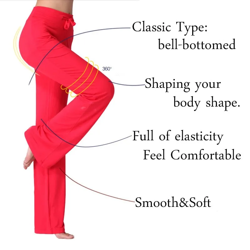 Model Plus Size Yoga Pants High Waist Sport Leggings Fitness Sportswear Women Gym Exercise Running Workout Wide Leg Pants