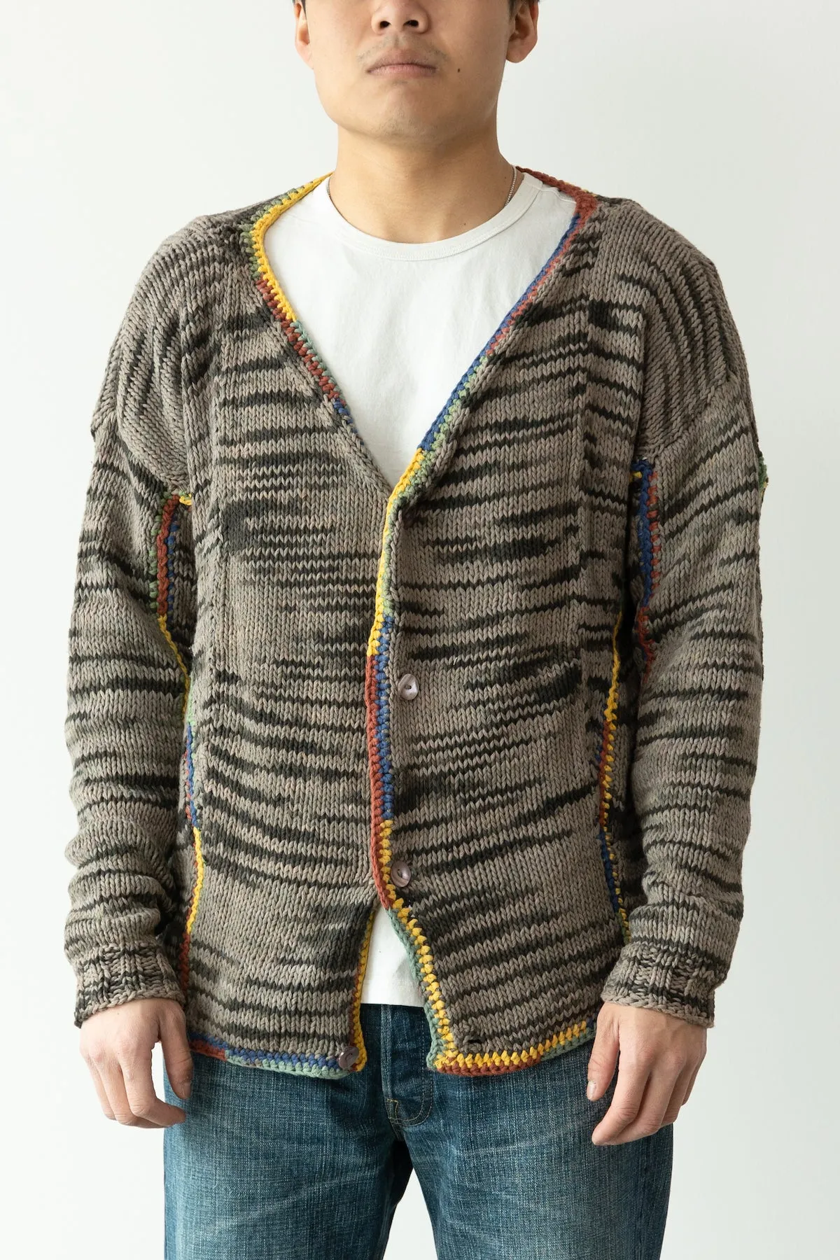 Natural Dyed Cardigan - Grey