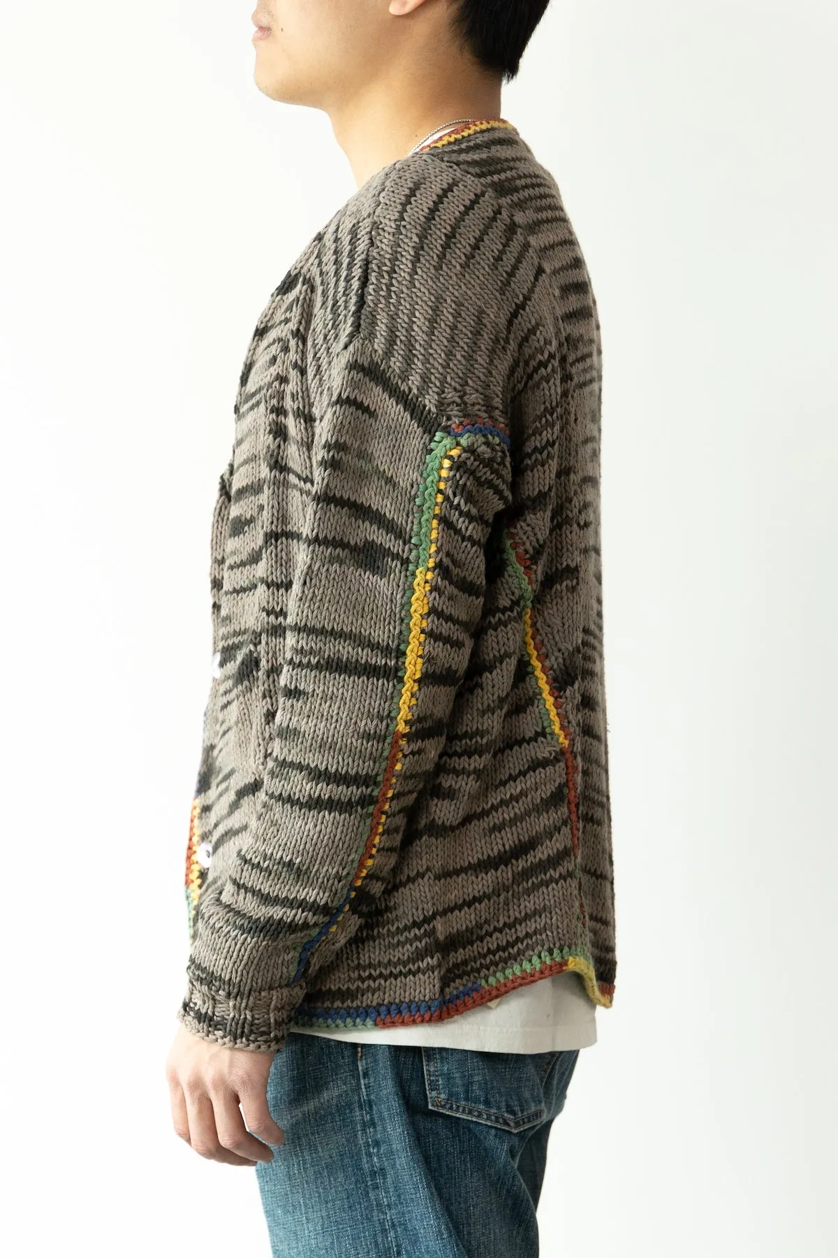 Natural Dyed Cardigan - Grey