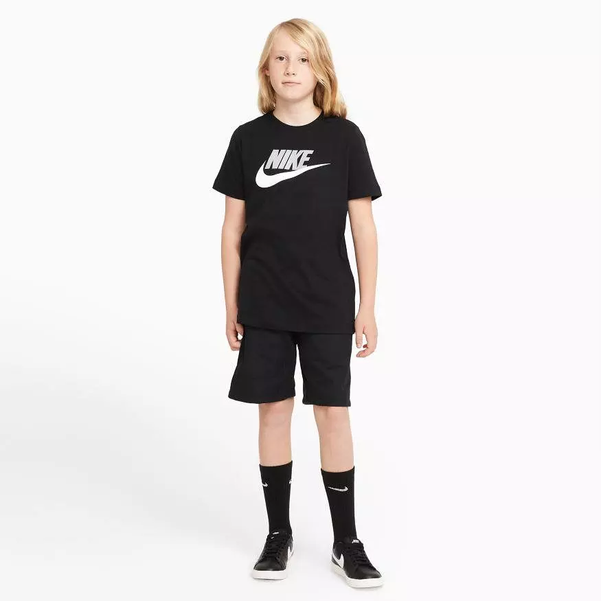 NIKE JUNIOR SPORTSWEAR FUTURA BLACK/GREY COTTON TEE