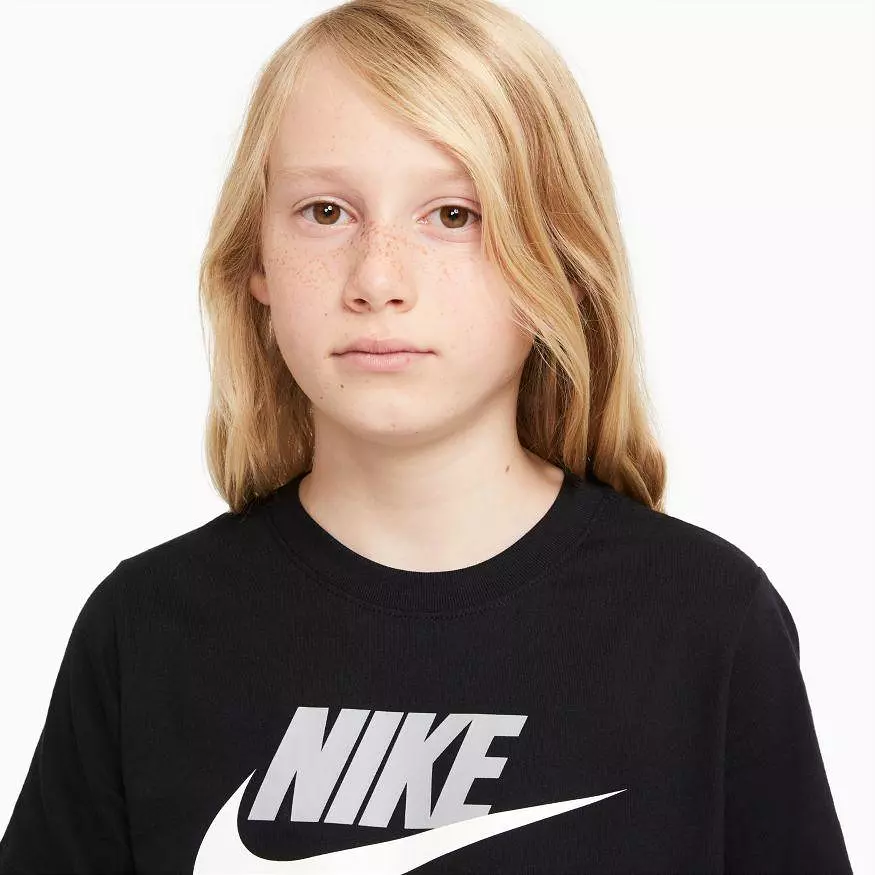 NIKE JUNIOR SPORTSWEAR FUTURA BLACK/GREY COTTON TEE