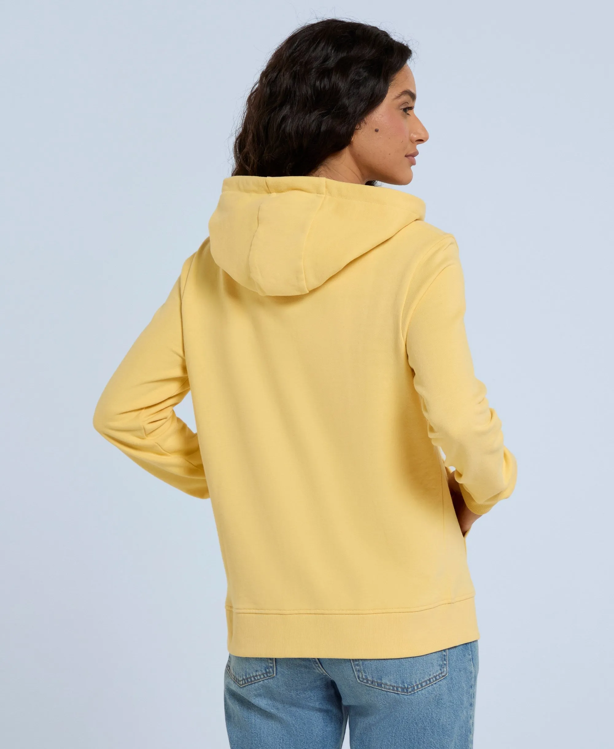 Nikki Womens Zip Hoodie - Pale Yellow