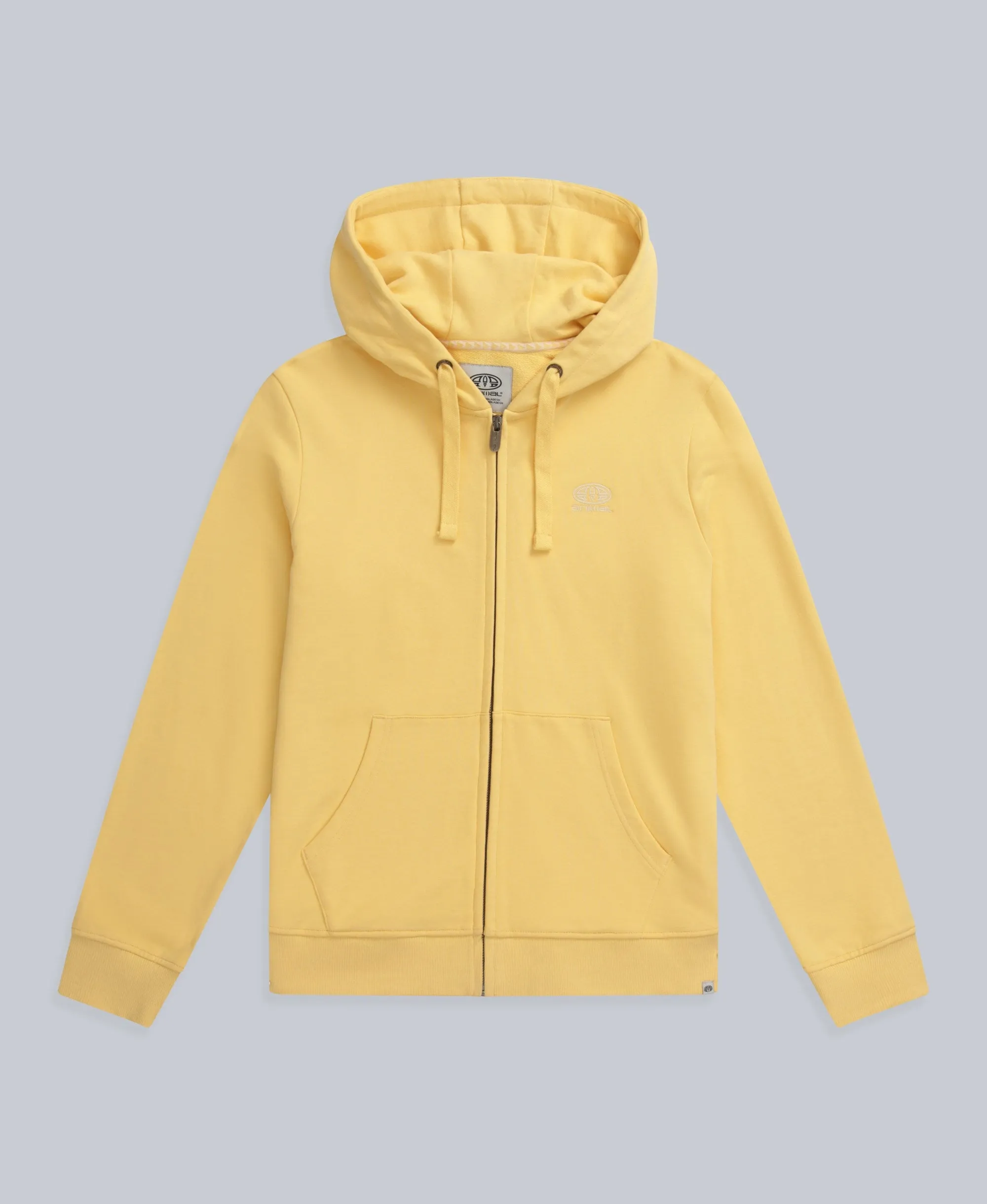 Nikki Womens Zip Hoodie - Pale Yellow