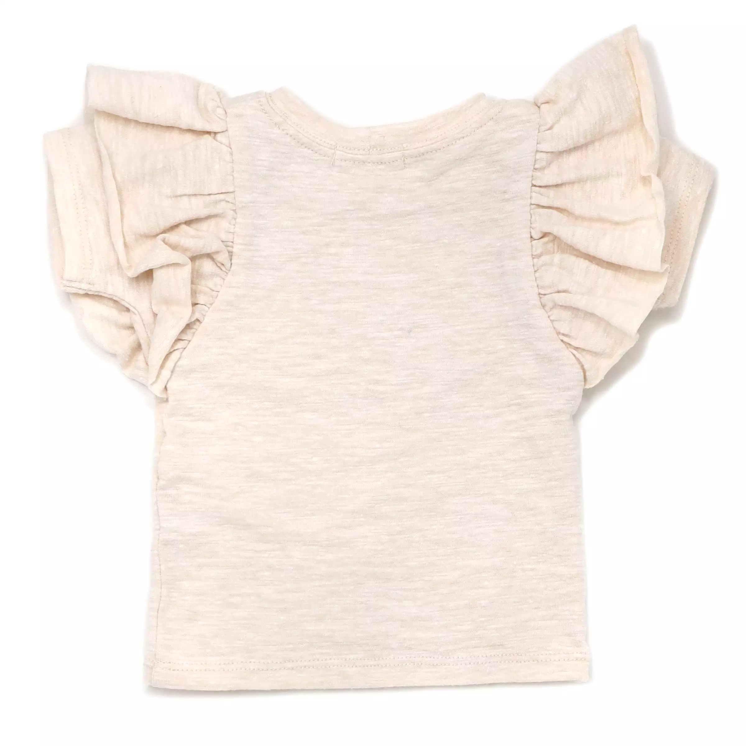 oh baby! Butterfly Short Sleeve Slub Tee -  today i'm excited Embroidery - Sand Heather