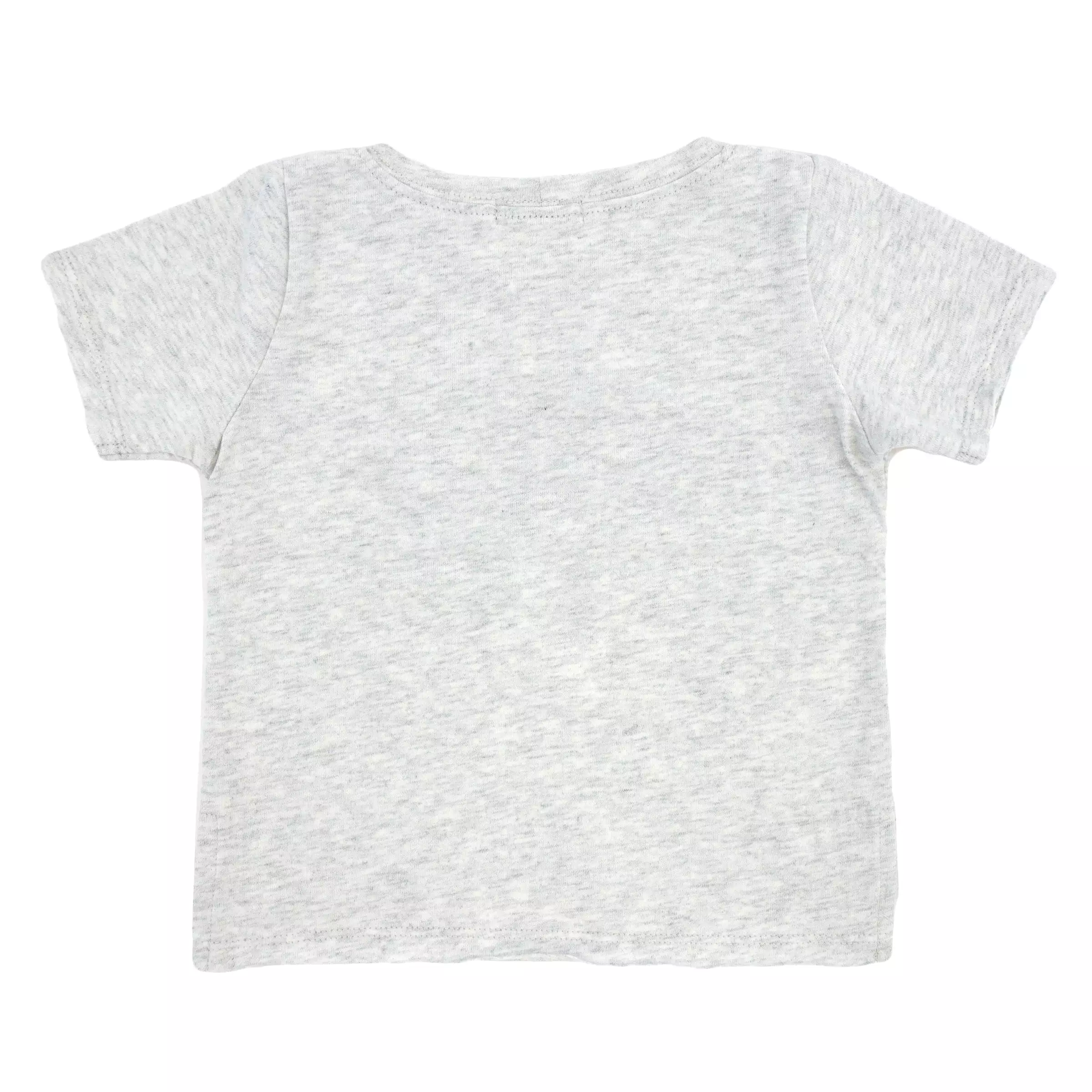 oh baby! Raw Edge Short Sleeve Cotton Slub Tee - Racecar Applique - Heather Gray