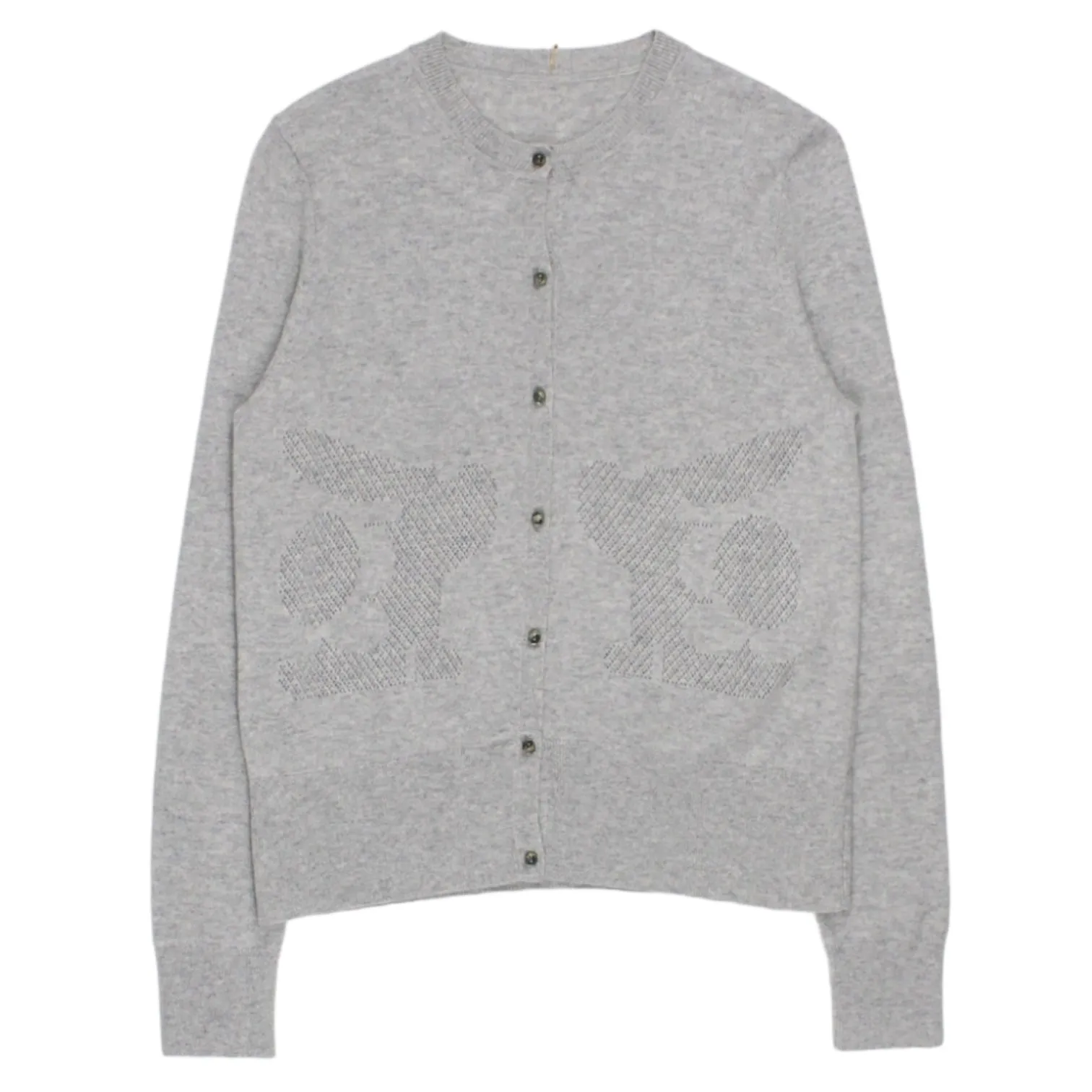 Orla Kiely Grey Lace Detail Cardigan