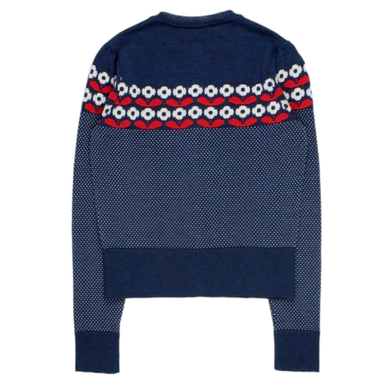 Orla Kiely Navy Flower Fairisle Cardigan