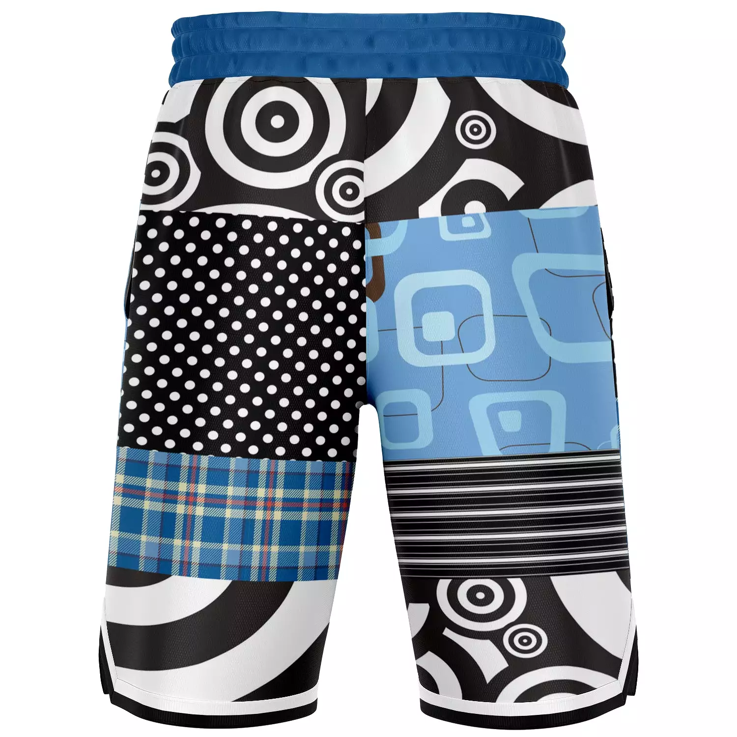 Pacific Palisades Patchwork Plaid Basketball Shorts