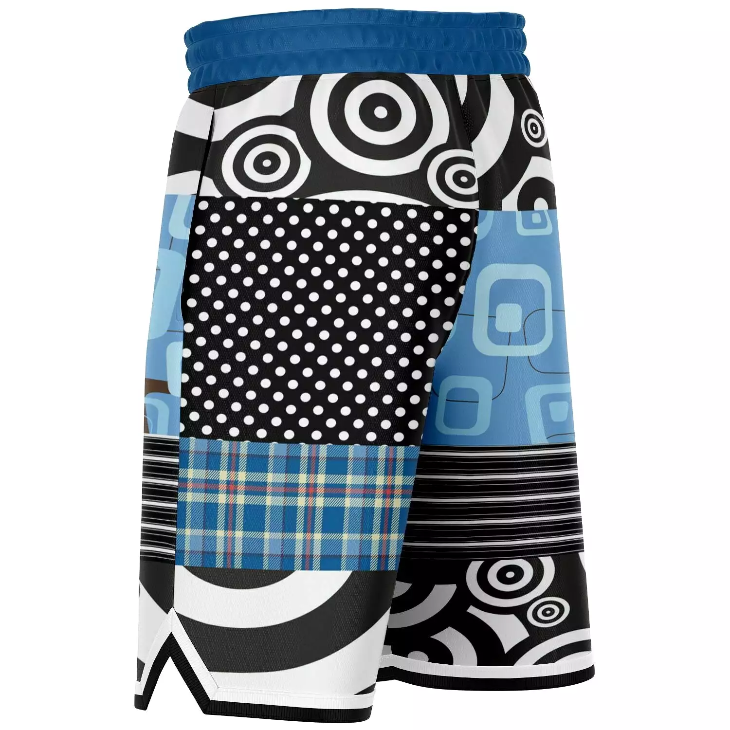 Pacific Palisades Patchwork Plaid Basketball Shorts