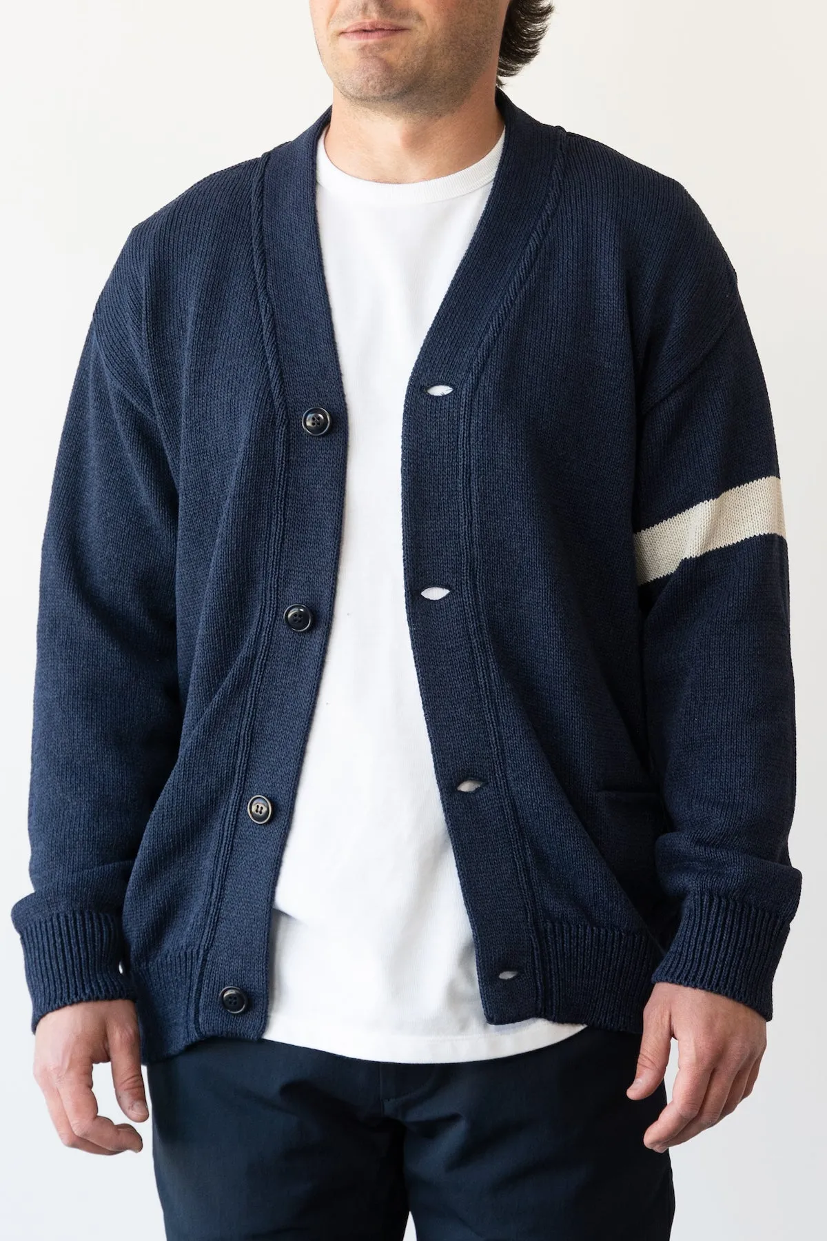 Paper Knit Cardigan - Navy