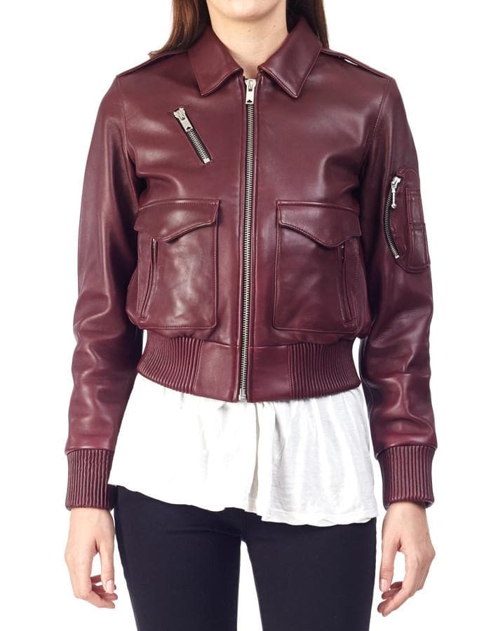 PAPPY BOMBER - Aviator Leather Jacket