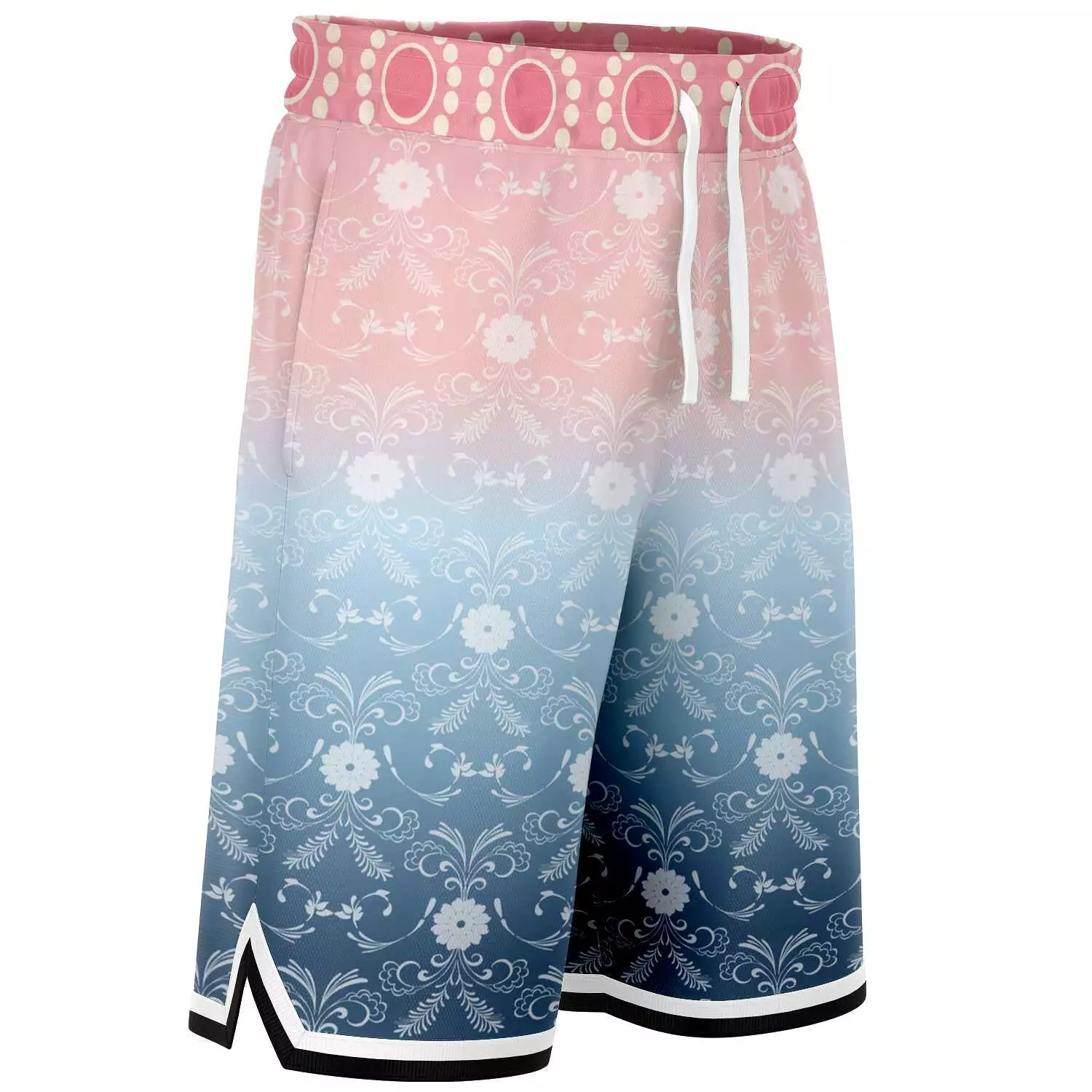 Pink Glacier Unisex Basketball Shorts