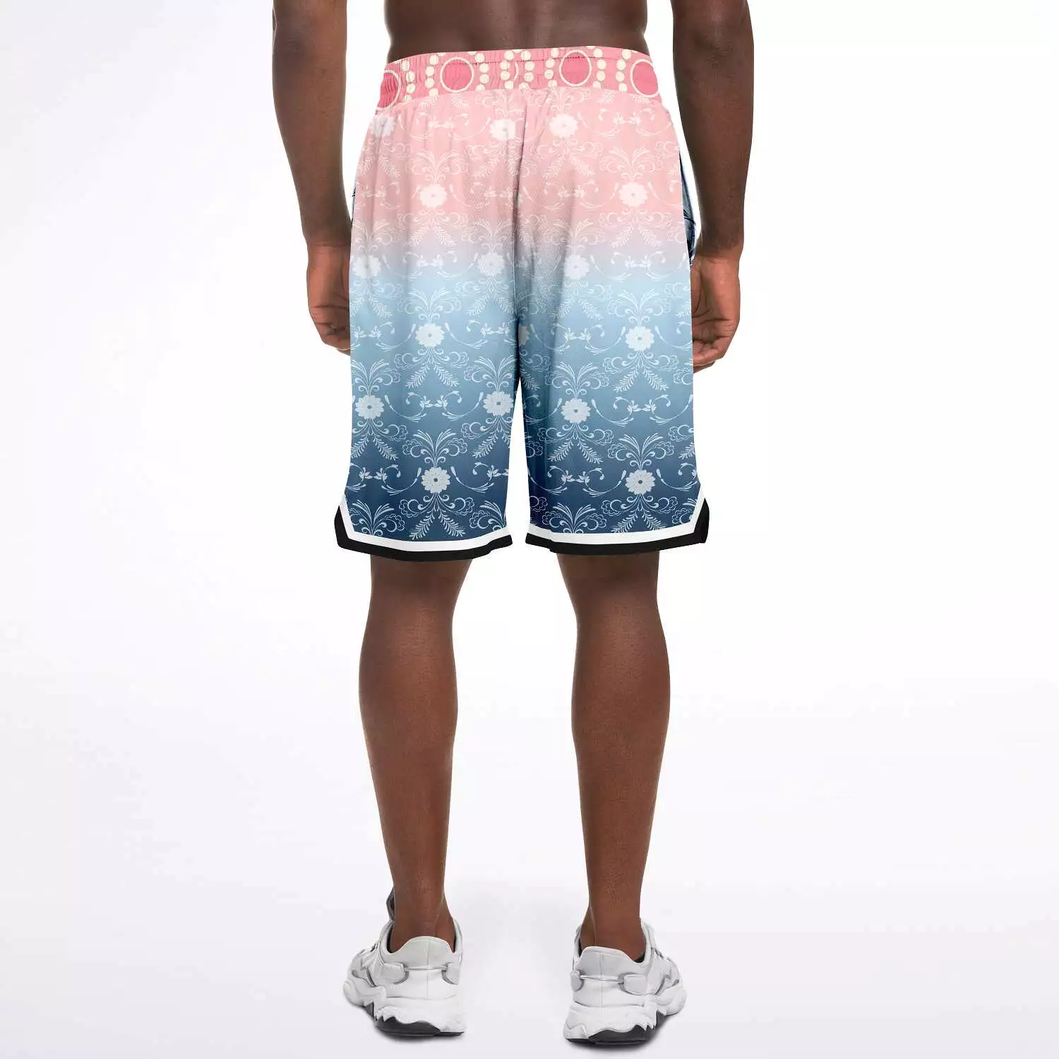 Pink Glacier Unisex Basketball Shorts