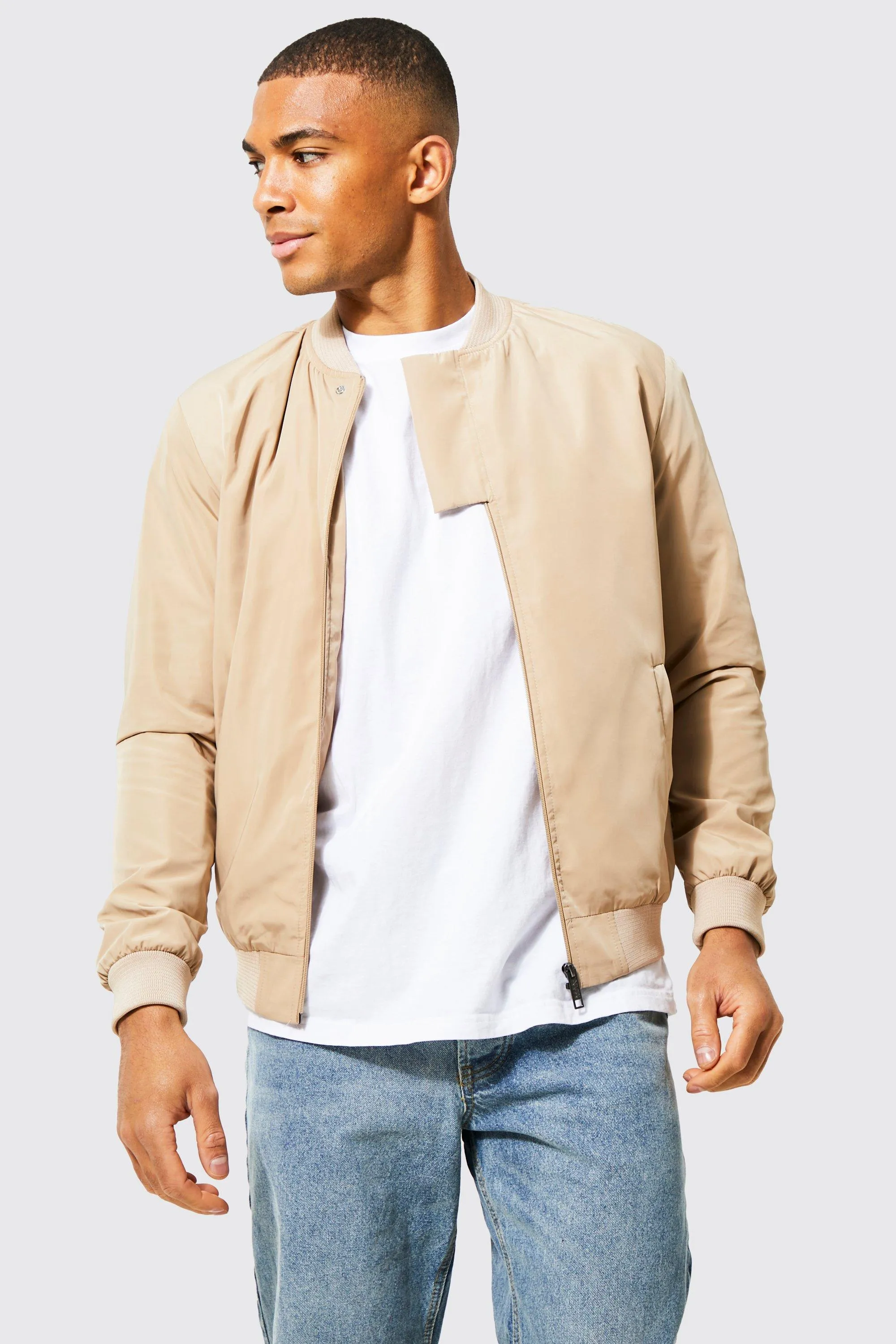 Placket Detail Bomber Jacket