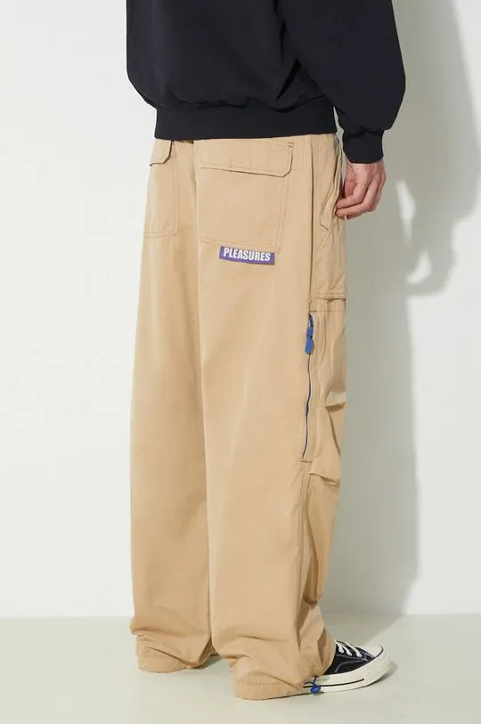 PLEASURES trousers Public Utility Pants men's beige color P24SP038.BEIGE