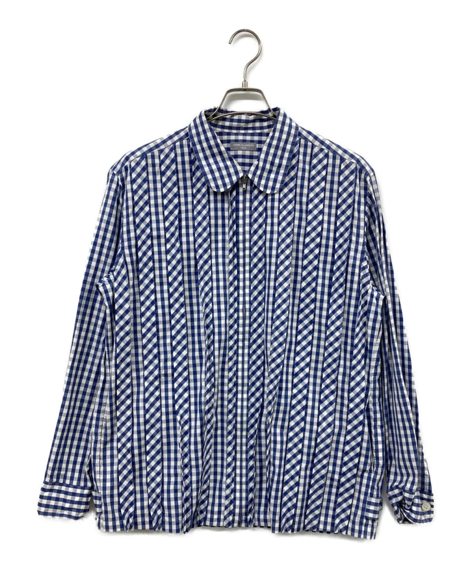 [Pre-owned] COMME des GARCONS HOMME  AD1999 Gingham check zip-up shirt jacket HB-100630