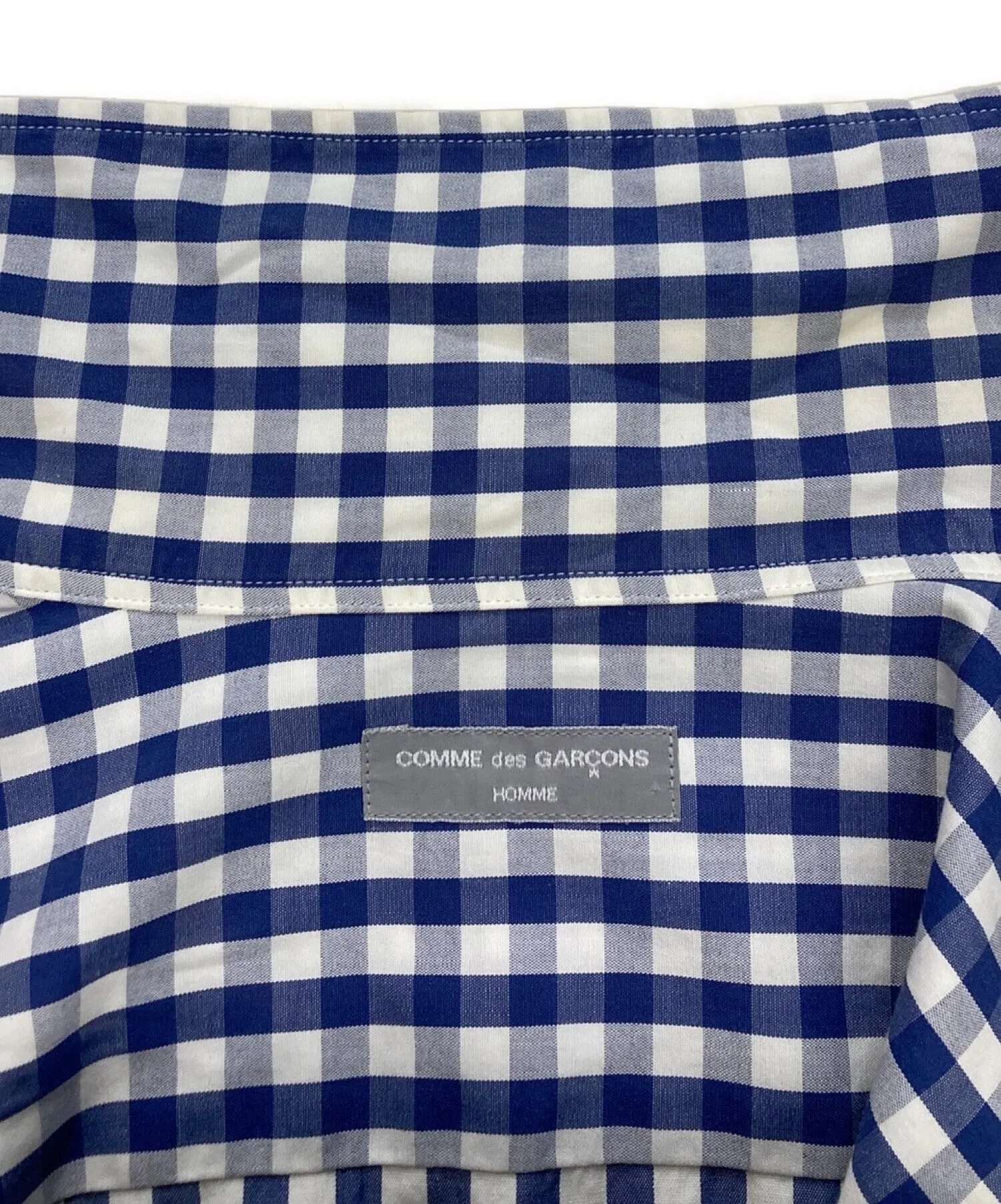 [Pre-owned] COMME des GARCONS HOMME  AD1999 Gingham check zip-up shirt jacket HB-100630