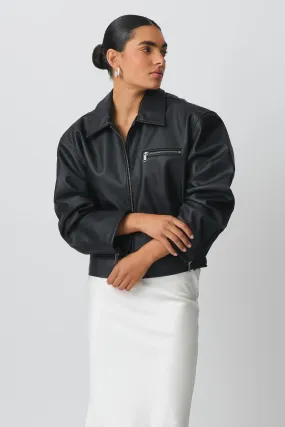 Pu bomber jacket