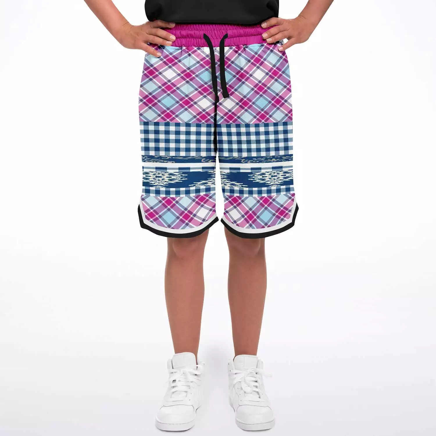 Purple Haze Plaid Basketball Shorts